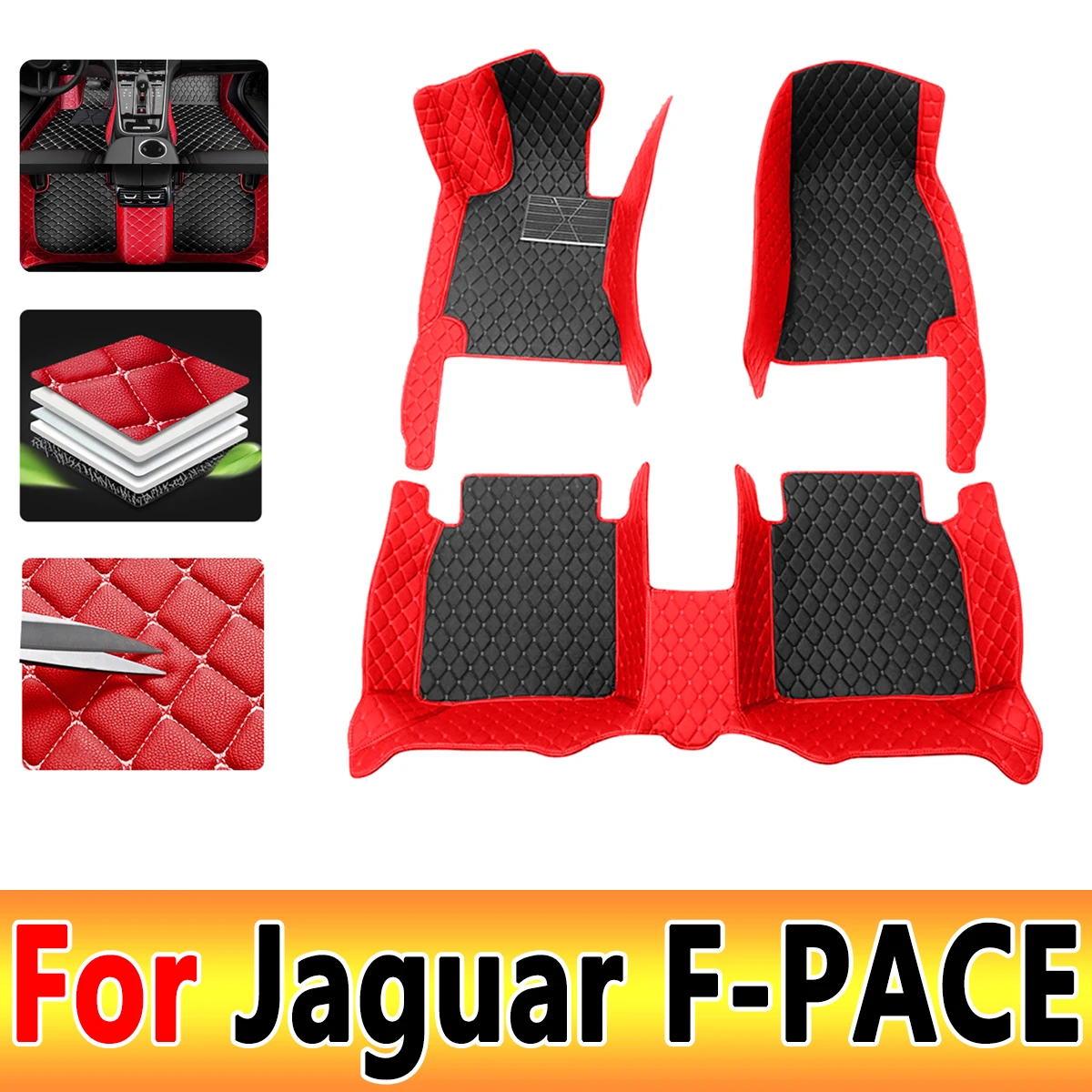 

Car floor mats for Jaguar F-PACE 2016 2017 2018 2019 2020 Custom auto foot Pads
