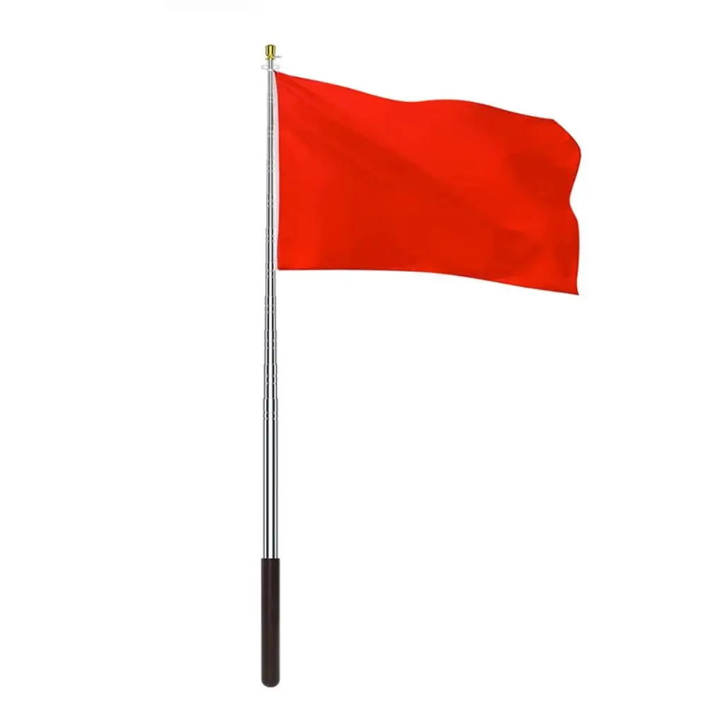 단단한 나무 손잡이 깃대 접이식 스테인레스 스틸 막대 투어 가이드 깃대 200/250/300cm 교육용 스틱 교육 도구