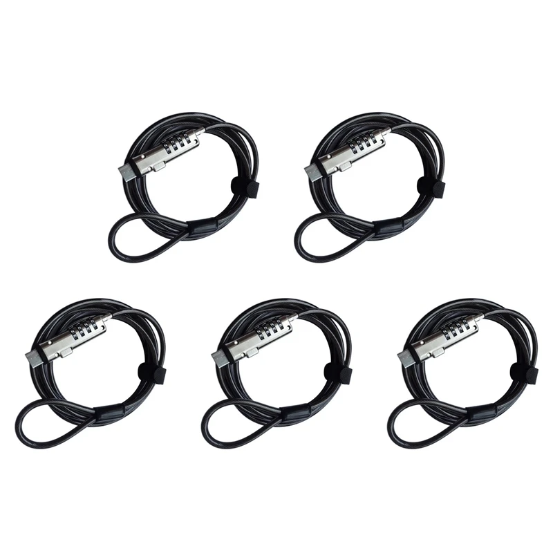 

5X Security USB Password Anti-Theft Lock, Used For Anti Theft Function On Laptop, Tablet, Projector, TV