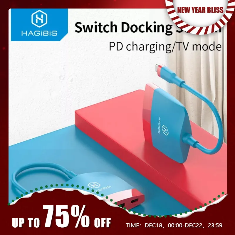 Hagibis 스위치 Dock TV Dock SWC01 휴대용 도킹 스테이션 USB C에 4K HDMI USB 3.0 허브 닌텐도 노트북 PC iPad