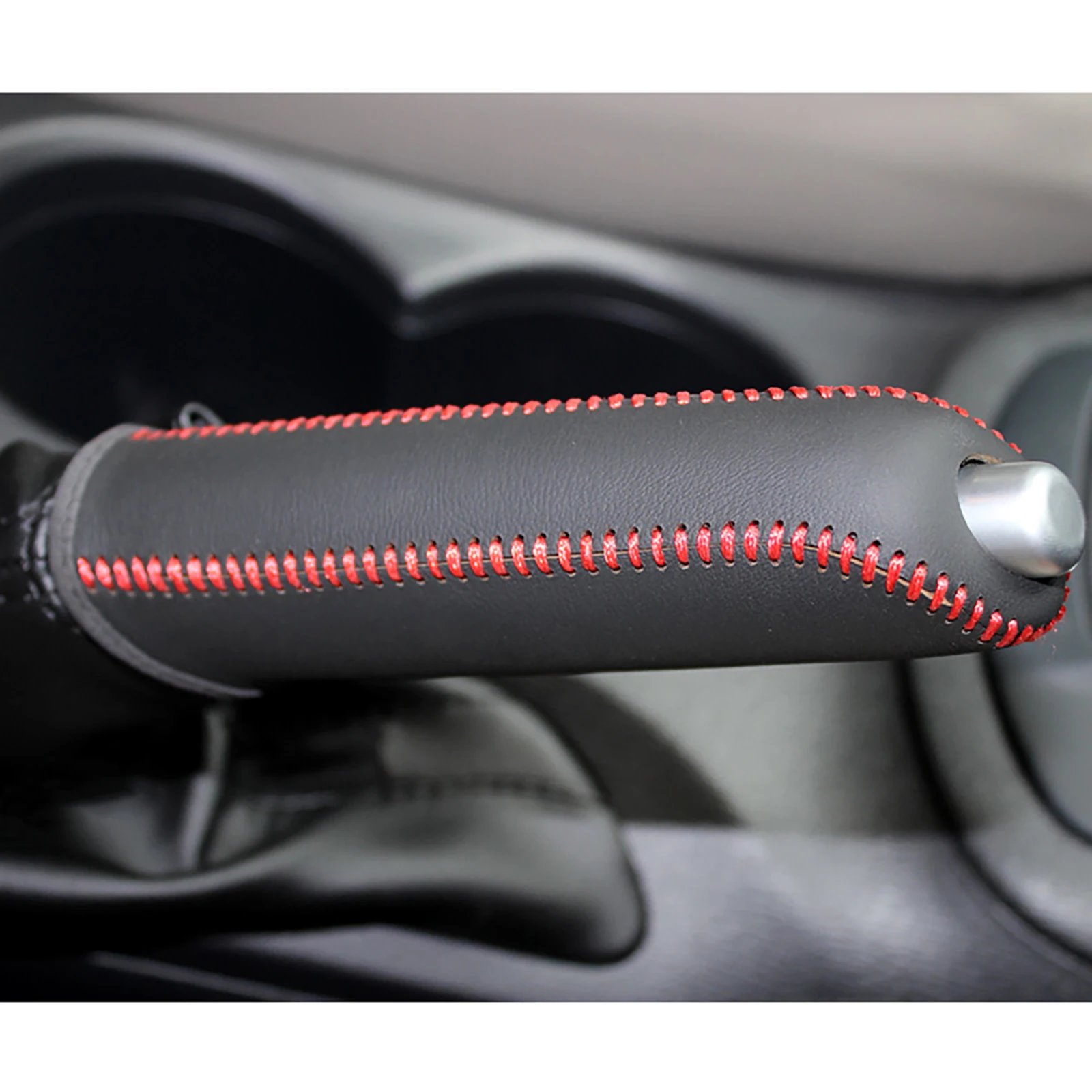 Yuji-Hong Car Handbrake Covers Case for Mazda CX-5 2013-2014 Mazda 3 Axela 2014- Auto Genuine Leather Cover