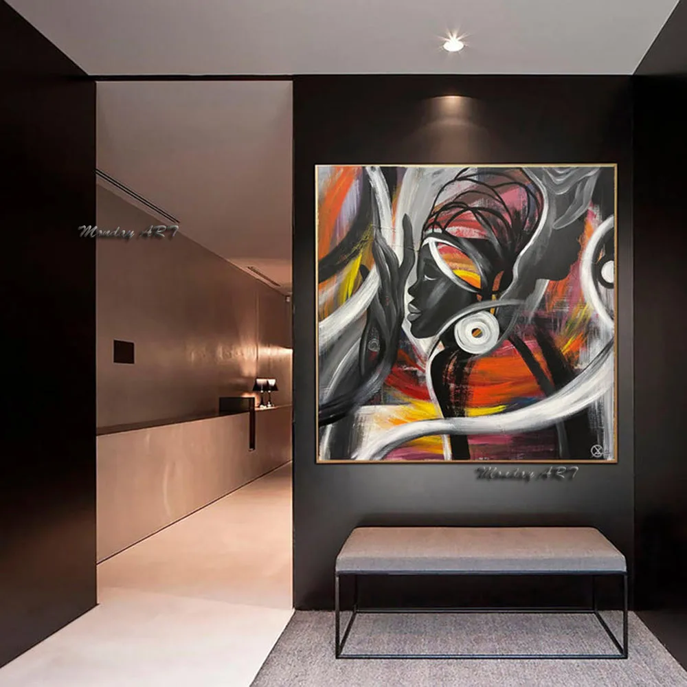 

Abstract Acrylic Painting On Canvas Faces Abstract Painting Extra Large Wall Art