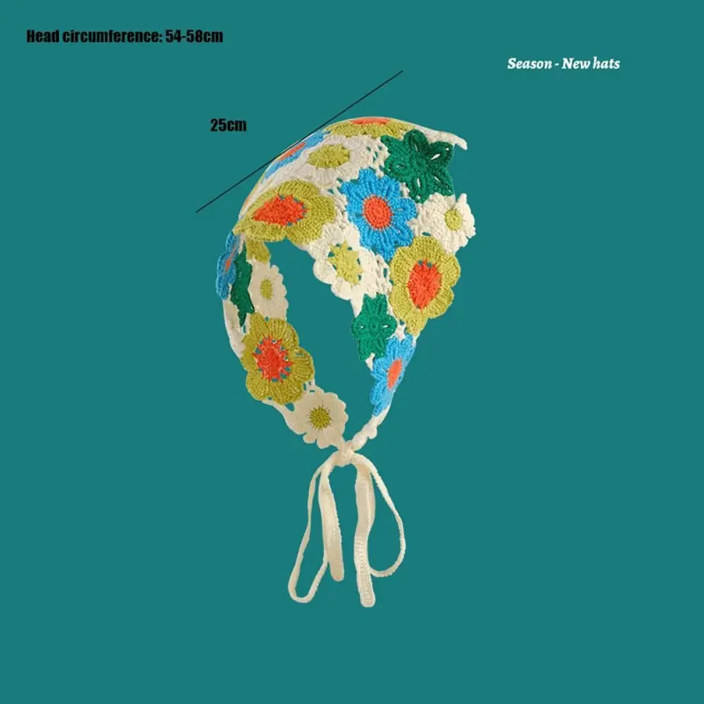 Crochet Headband Handmade French Style Headscarf