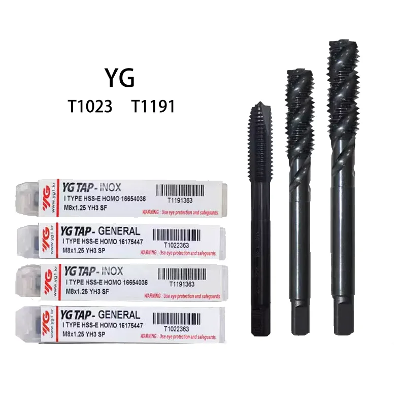 Original YG1 Stainless Steel Tip Taps T1023 Spiral Taps M3 M4 M5 M6 M8 ...