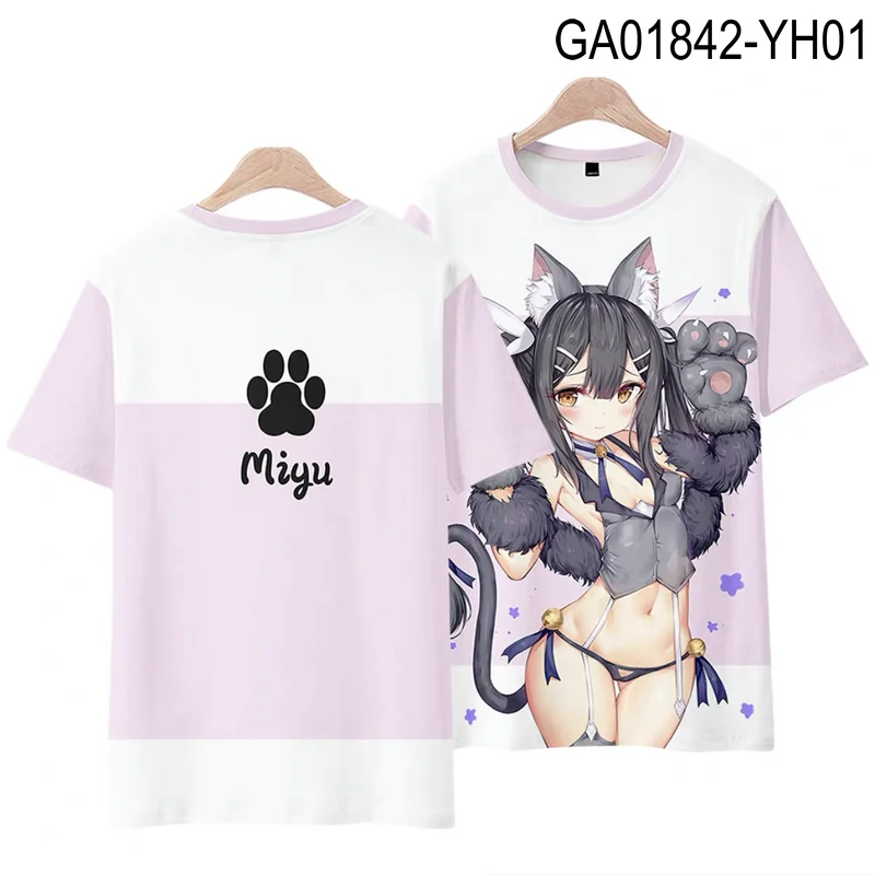 

Fate/kaleid liner 3D Printing T-shirt Summer Fashion Round Neck Short Sleeve Popular Japanese Anime Streetwear Plus Size