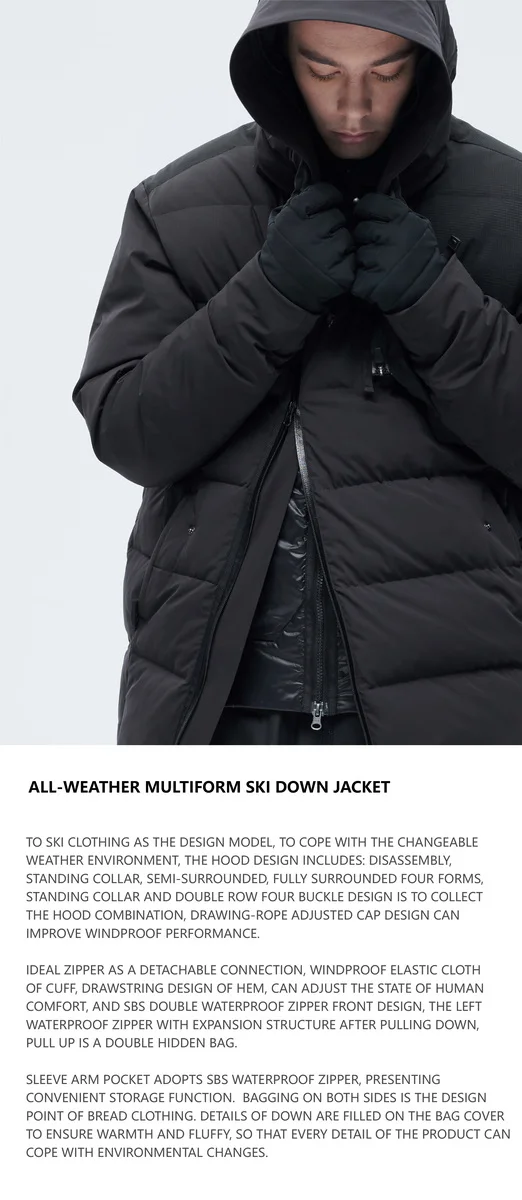 Reindee Lusion 21aw all weather multiform ski down jacket hidden chest molle detachable hood techwear outdoor