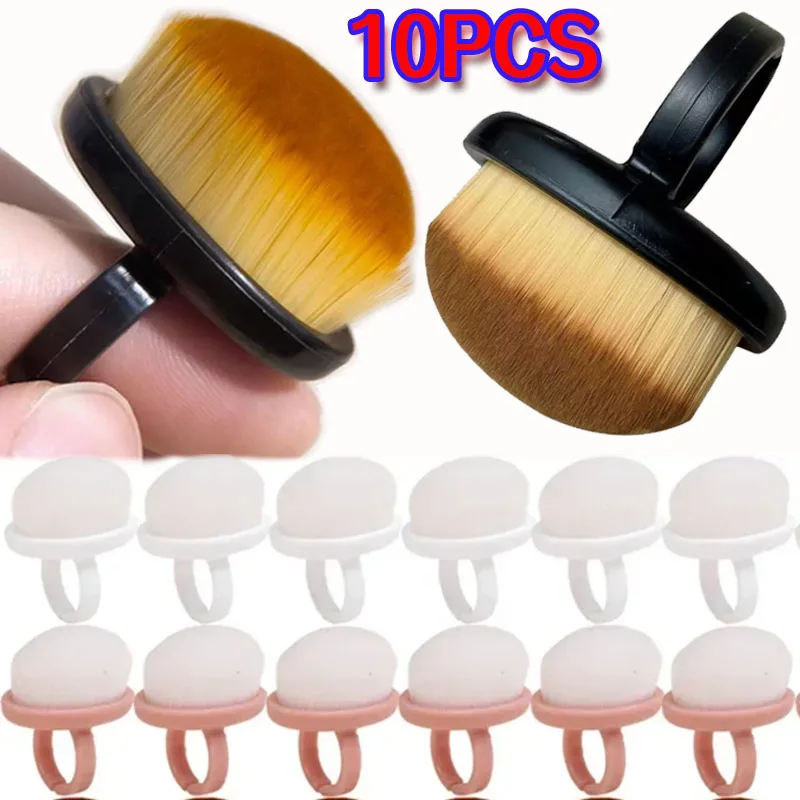 Ring-shaped Nail Cleaning Brush 10PCS Soft Plastic Manicure Pedicure Clean Accessories Tools Nail Art Brushes