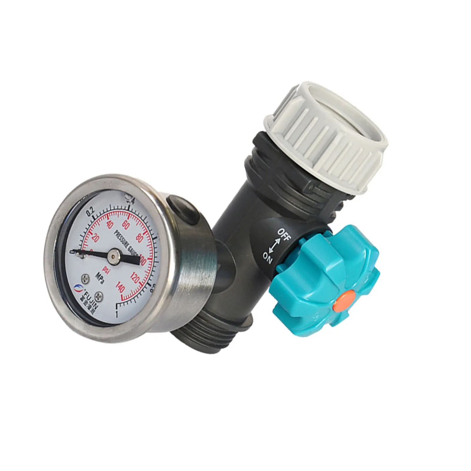

3/4 Inch Water Pressure Regulator Visualized Pressure Adjustment Valve for Greenhouse Garden Faucet
