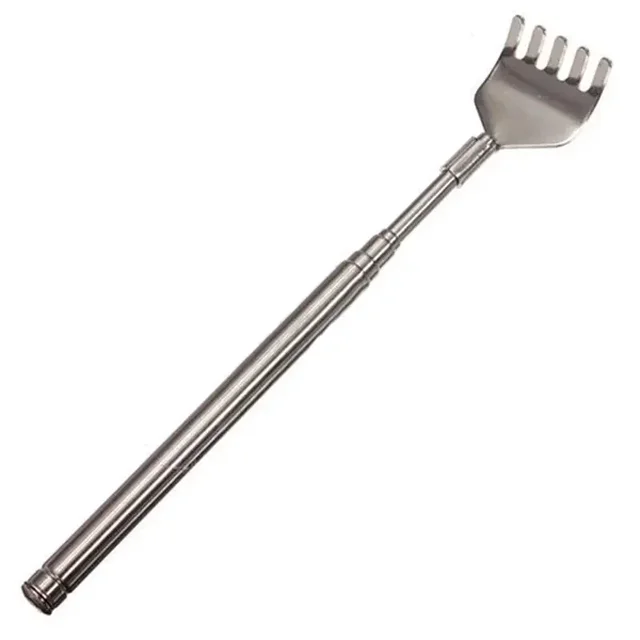 Practical Handy Portable Adjustable Stainless Pen Clip Back Scratcher Telescopic Pocket Scratching Massage Kit Manual  tool 4