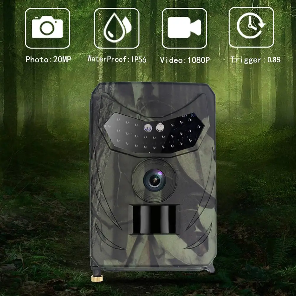

Waterproof Pr-100 Trail Cameras With 32gb Memory Card Adjustable Angle 20mp 1080p Hd Camera For Wildlife Watching