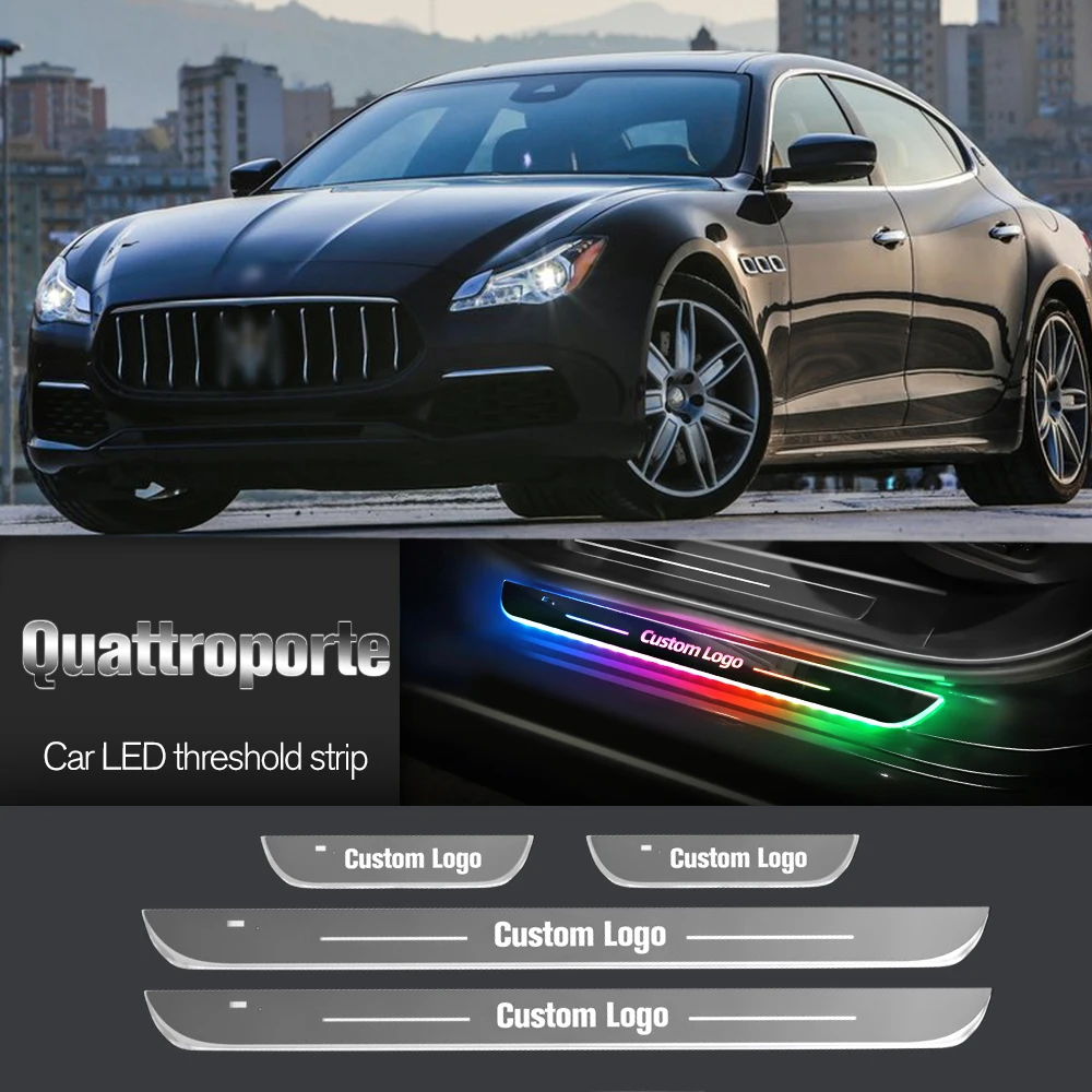 

Car Door Sill Light For Maserati Quattroporte 2014-2018 2015 2017 Customized Logo LED Welcome Threshold Pedal Lamp Accessories
