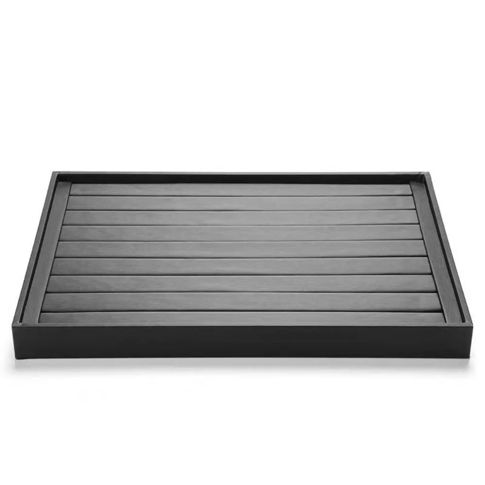 Stackable Black Jewelry Display Tray with Multi-Compartment Storage