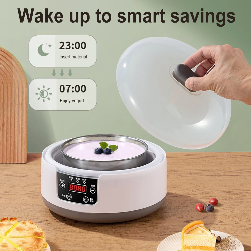 1.2L Automatic Yogurt Maker Constant Temperature Household Natto Maker Electric Yogurt Machine for Baking Lovers Friend Gift