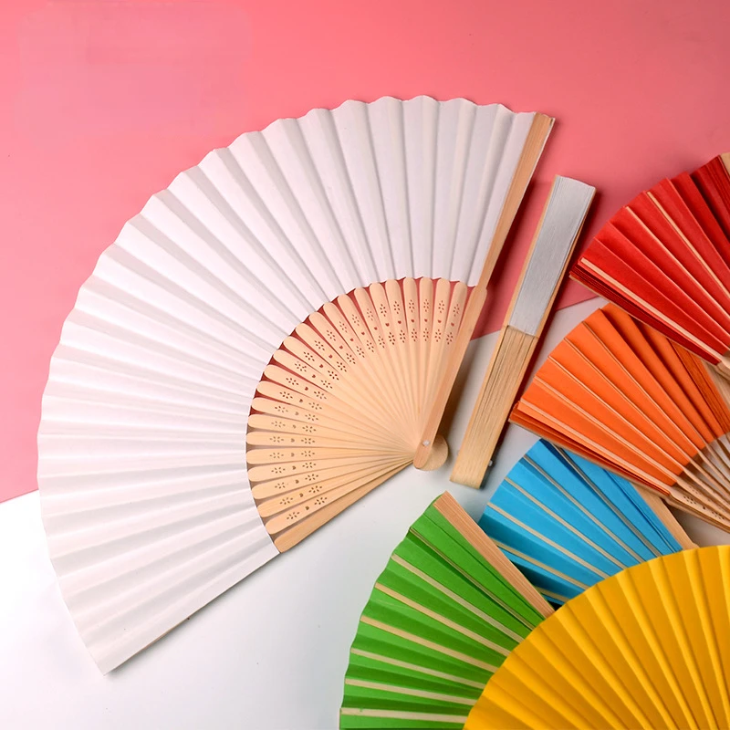 Folding Fan Mini Fan Hand Fan Chinese White Red Pink 8