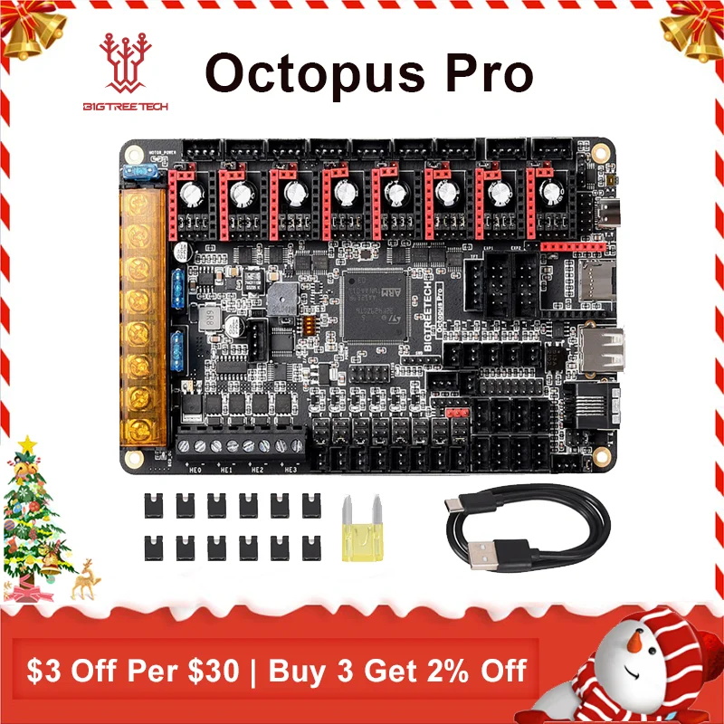 Bigtreetech Octopus Pro V1.0 3d Printer Motherboard 60v 8-axis Support Tmc5160 Pro Tmc2209 For Ender3 Voron 2.4 3d Control Board