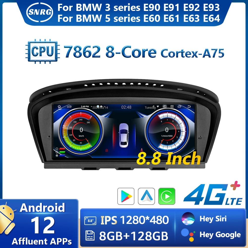 

SNRG For BMW E90 E91 E92 E93 E60 E61 E63 E64 CCC CIC Android Car Radio Screen Bluetooth Carplay Auto Multimedia Stereo Receiver