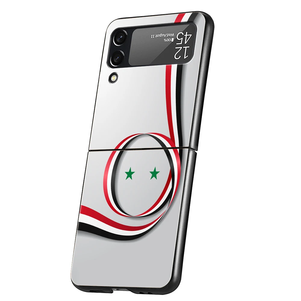 Syrian Syrien Flagge Hard PC Handy hülle für Samsung Galaxy Z Flip 5 4 3 schwarze Abdeckung für Galaxy Z Flip 6 faltbare stoß feste Hüllen – Detail 2