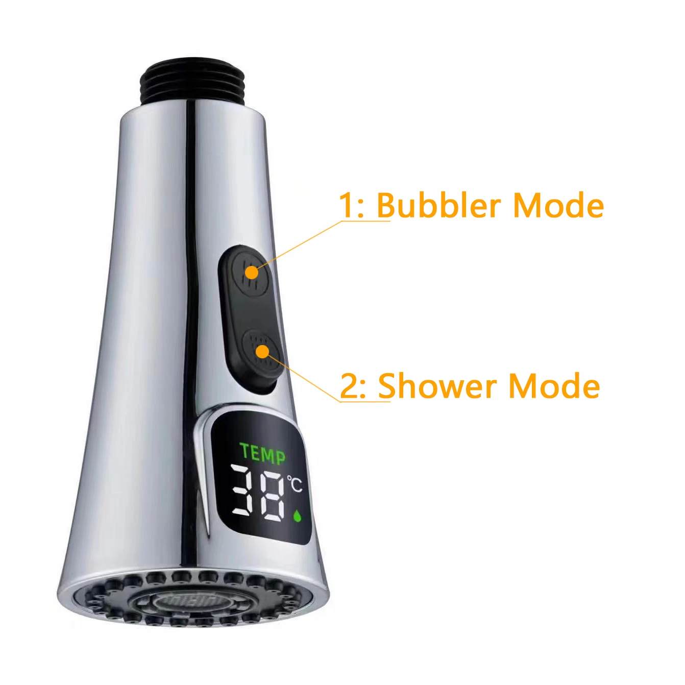Kitchen Faucet Nozzle Pull Out Sink Water Tap Nozzle 2 Modes Universal LED Digital Display Faucet Adapter Taps Bubbler Connector water tap faucet washing machine faucet