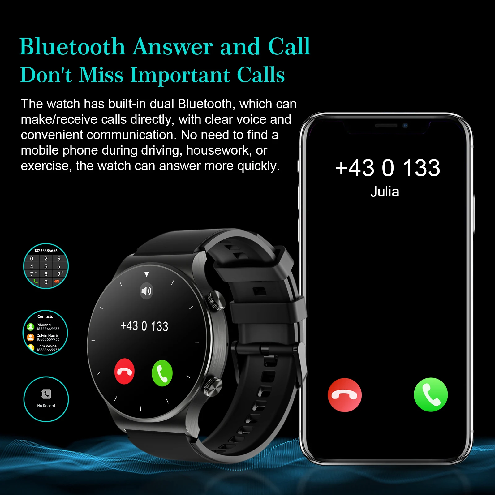 Blackview R7 PRO Bluetooth Smartwatch Answer Call Full Touch