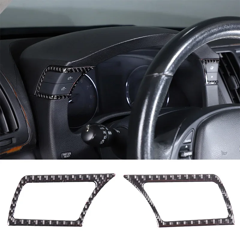 

Soft Carbon Fiber Car Dashboard Cruise Button Frame Trim for Infiniti G37 G35 2007-2013 Interior Accessories