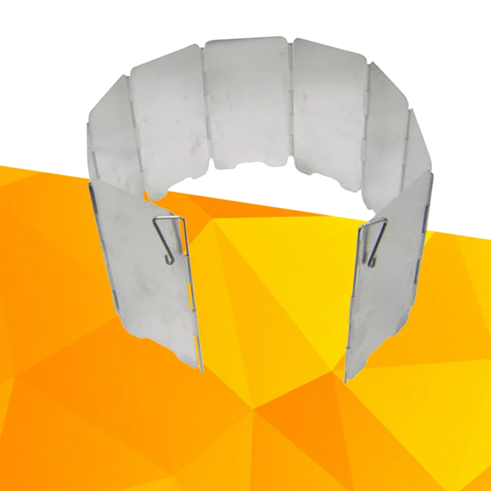 

9 Plates Windscreen for Camping Stove Kettle Aluminum Alloy Winshield Folding Outdoor Picnic