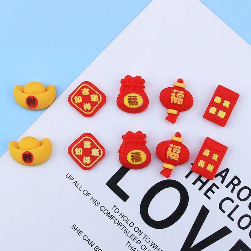 10 Pz Resina Capodanno Lingotto Sacchetto Fortunato Lanterna Decorazioni Del Fumetto Giocattolo Per Bambini Liquidazione Kawaii Creatività Miniature F