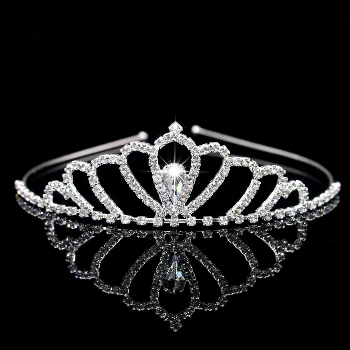Hair Accessory Hair Headdress Bridal Headwear Hair Band Crown Jewelry Accessories AINAMEISI Exquisite Bride Crystal Love Headdress Female Children's Birthday Party Wedding Prom Crown Headdress Accessories
