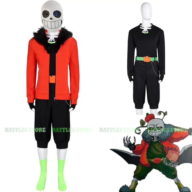 

Undertale Sans Cosplay Costume Pumpkins Winter Snowdin Town Deltarune Hooded Coat Man Woman Halloween Anime Cosplay Cute Suit