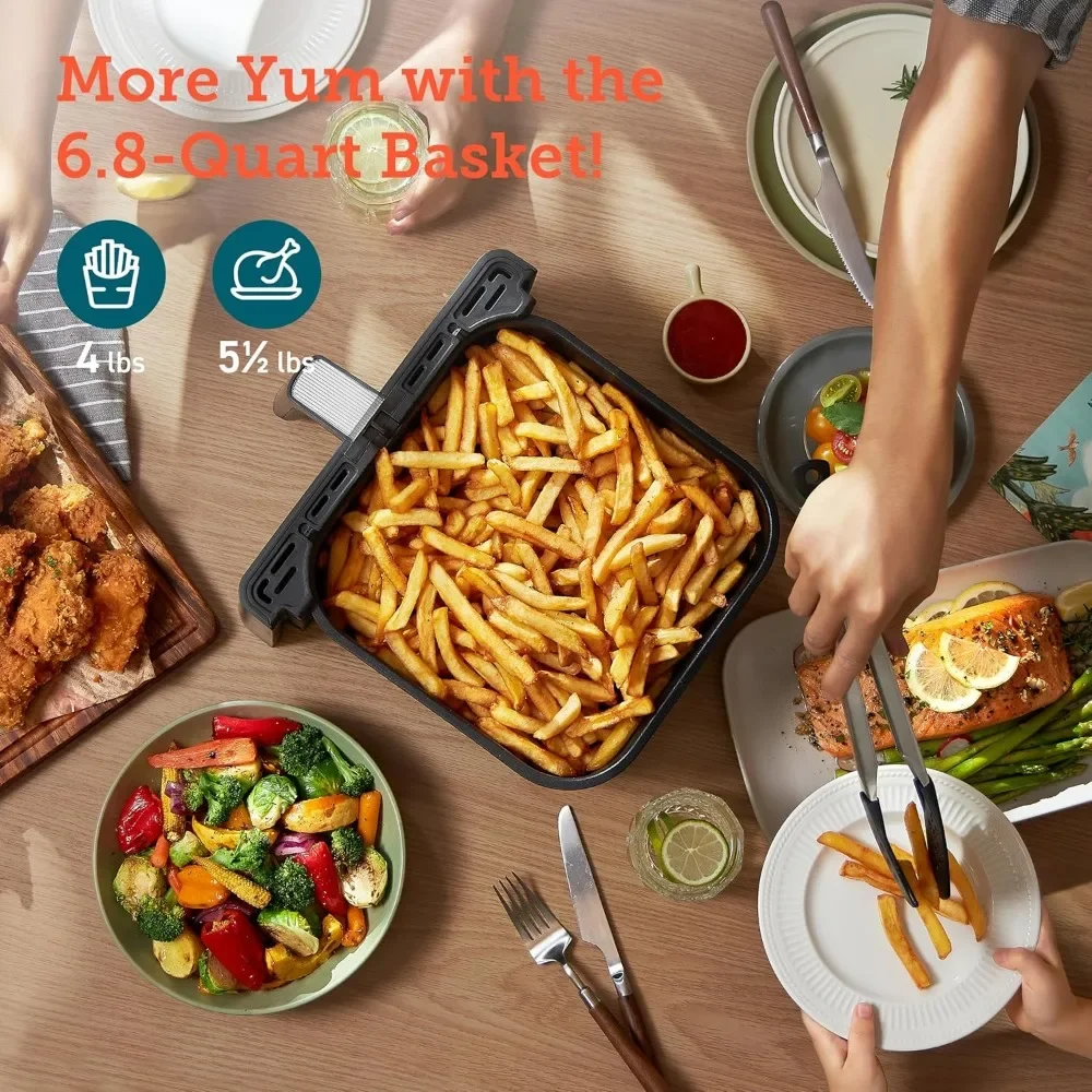 ir Fryer, 12-in-1 Dual Blaze for 360° Crispy Meals, No Shaking & Preheating to Fast Cooking with Bake, Roast, Broi 5