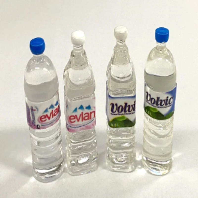 1:6 Scale Dollhouse Mineral Water bottle Miniature Toy 4pcs