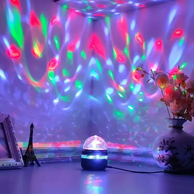 Projecteur LED de ciel étoilé, télécommande USB, projecteur rotatif aurore galaxie pour boule magique, décor d'ambiance de scène KTV 5