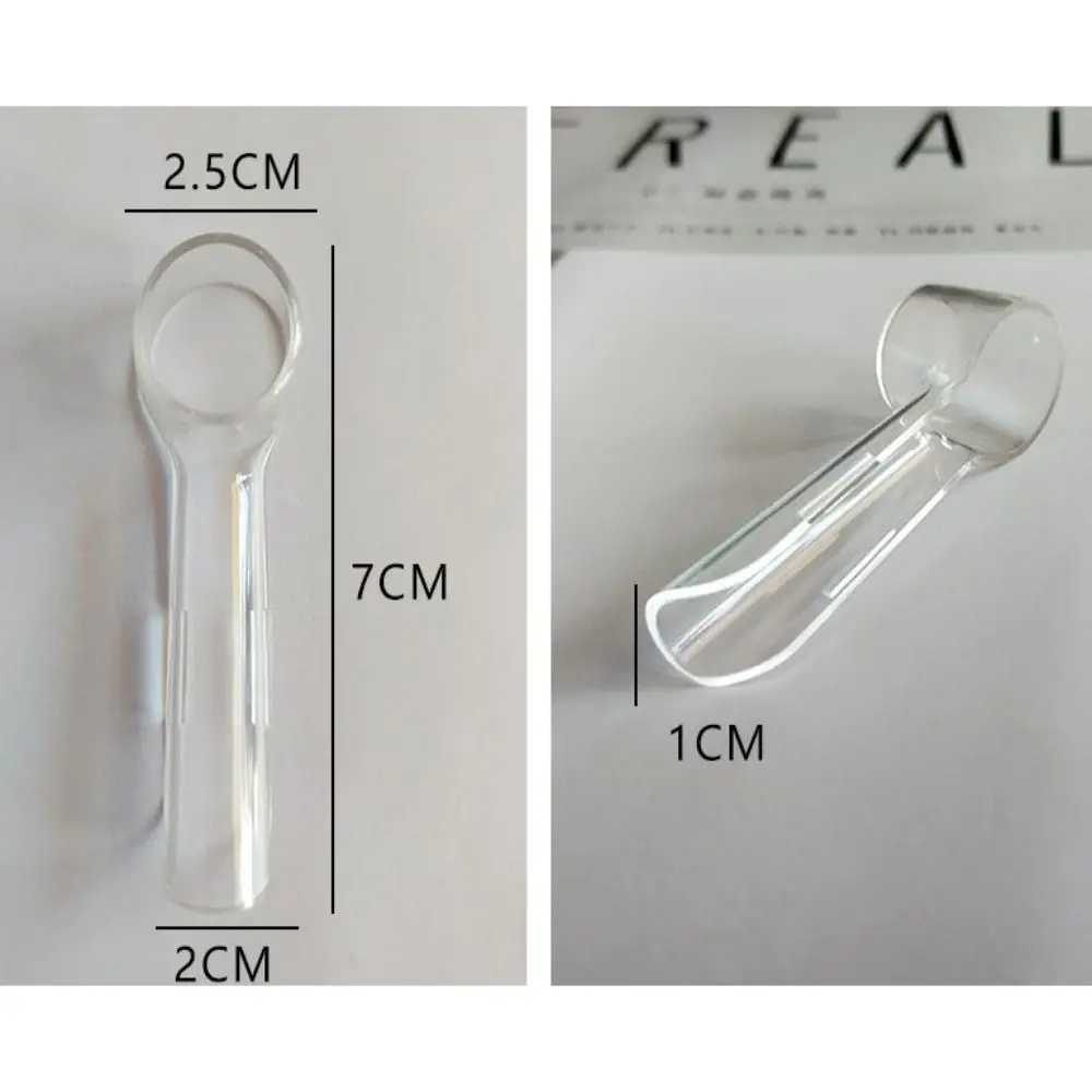 4Pcs Dustproof Electric Toothbrush Cover Portable Transparent Toothbrush Head Protective Cover Replacement Round Head for Oral B