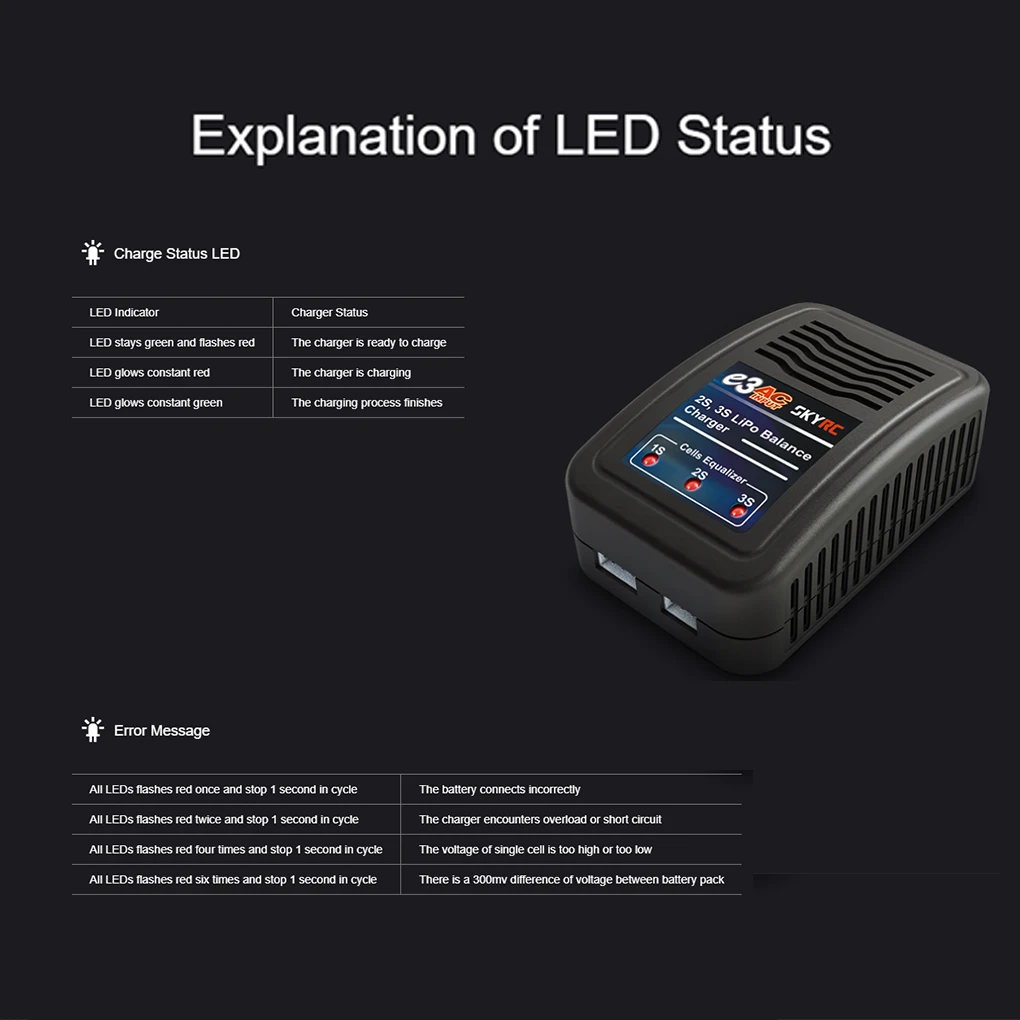 

Легкое в использовании балансирующее зарядное устройство SkyRC E3 для аккумуляторов LiPo, недорого, для любителей радиоуправляемых аккумуляторов Lipo 3S Lipo