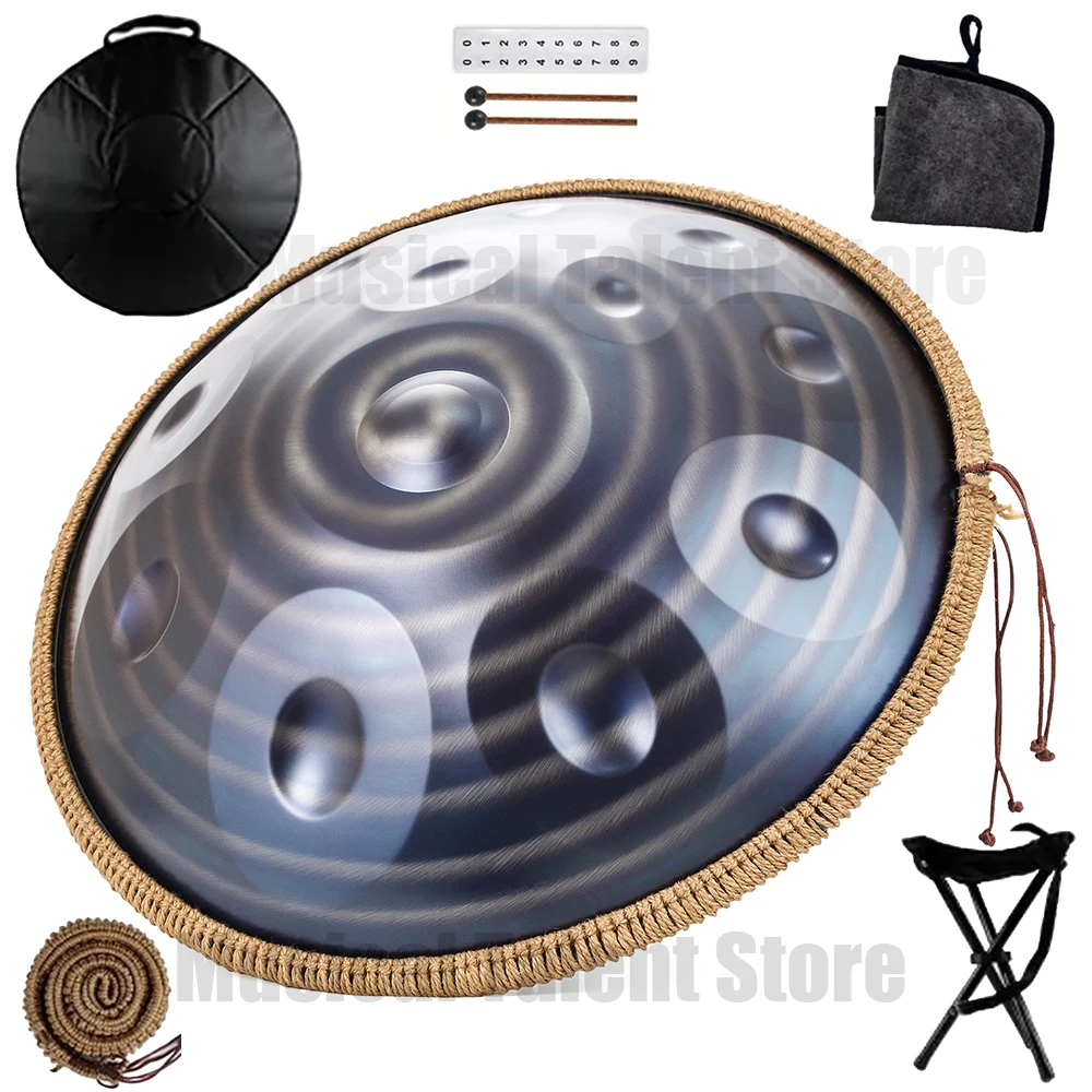 Handpan-D-Minor-Stainless-Steel-Drum-for-Beginner-440Hz-432Hz-22-Pantam ...