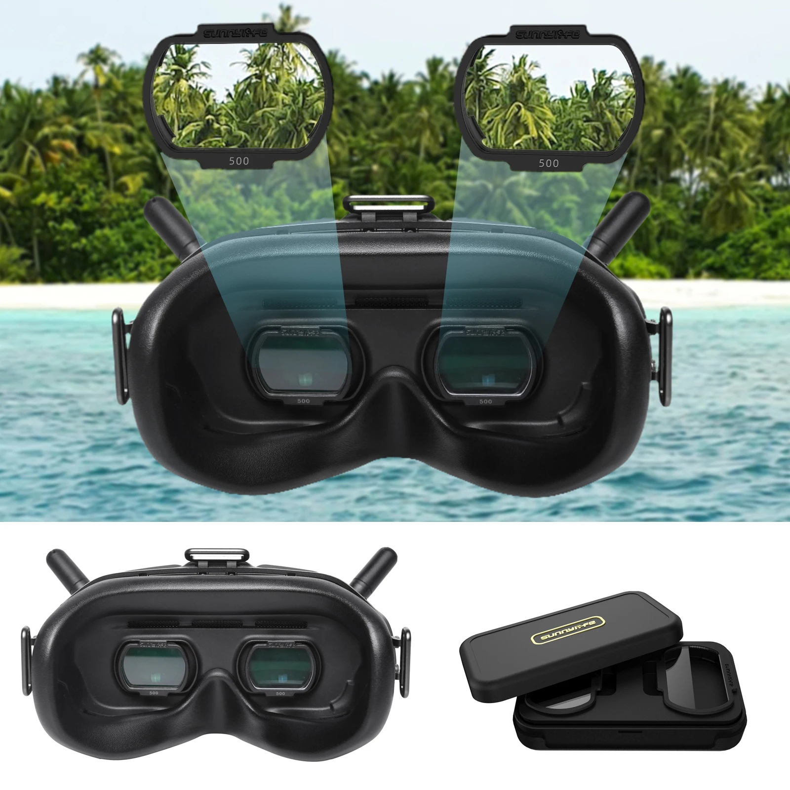 Lunettes FPV avec correction visuelle -100° à -500°