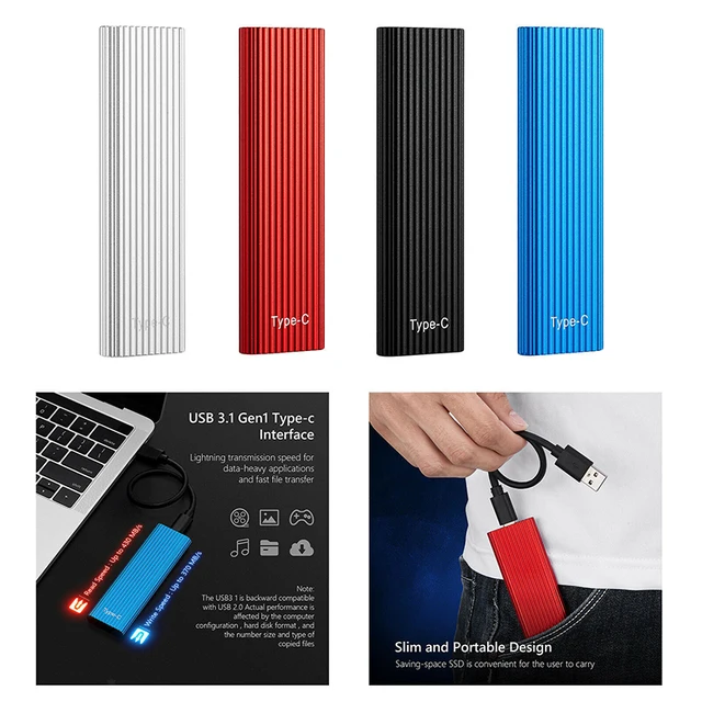 Mini Portable SSD 1TB External USB Type C USB 3.1 2TB 4TB 8TB Storage Devices Solid State Drive Mobile Hard Disks For Laptop New 6
