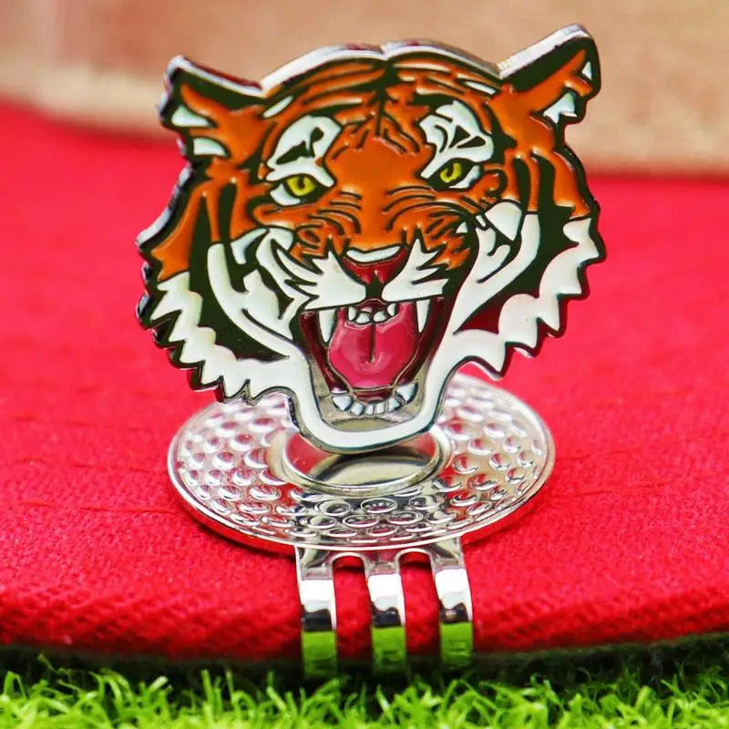 Golf Marker Magnetic Hat Clip Unique Tiger Design Ball Holder Clip Golf Ball Holder