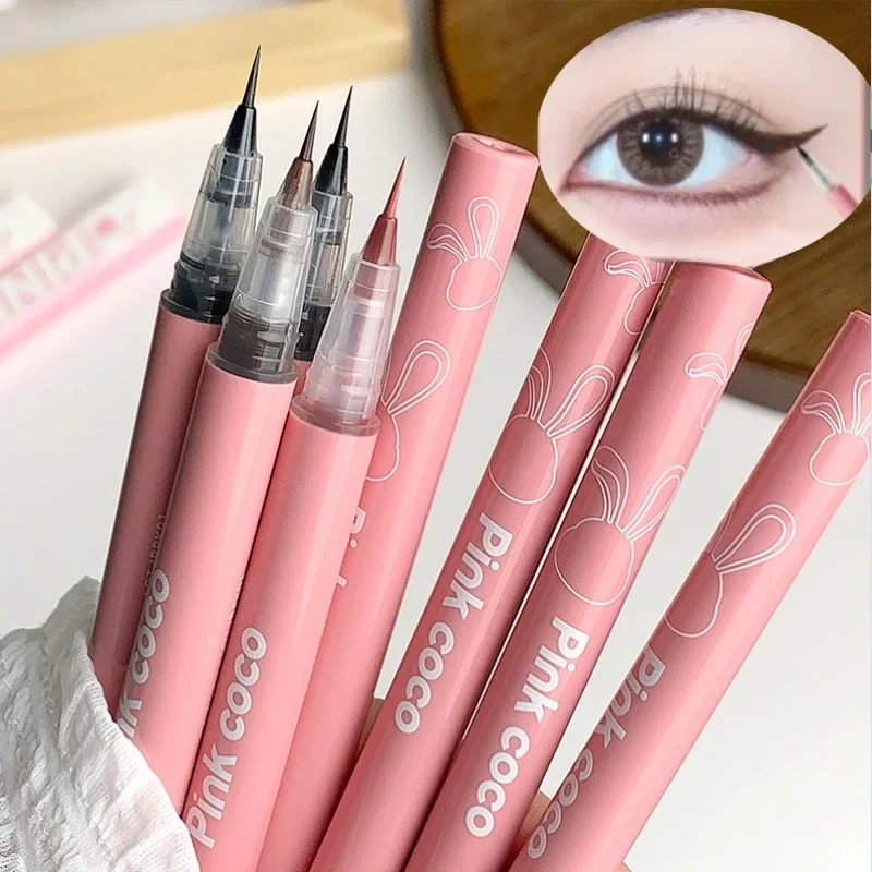 Liquid Eyeliner Eyeliner Pencil Makeup Pen Ultra Fine Waterproof Smudgeproof Quick Drying 12 Hours Wear