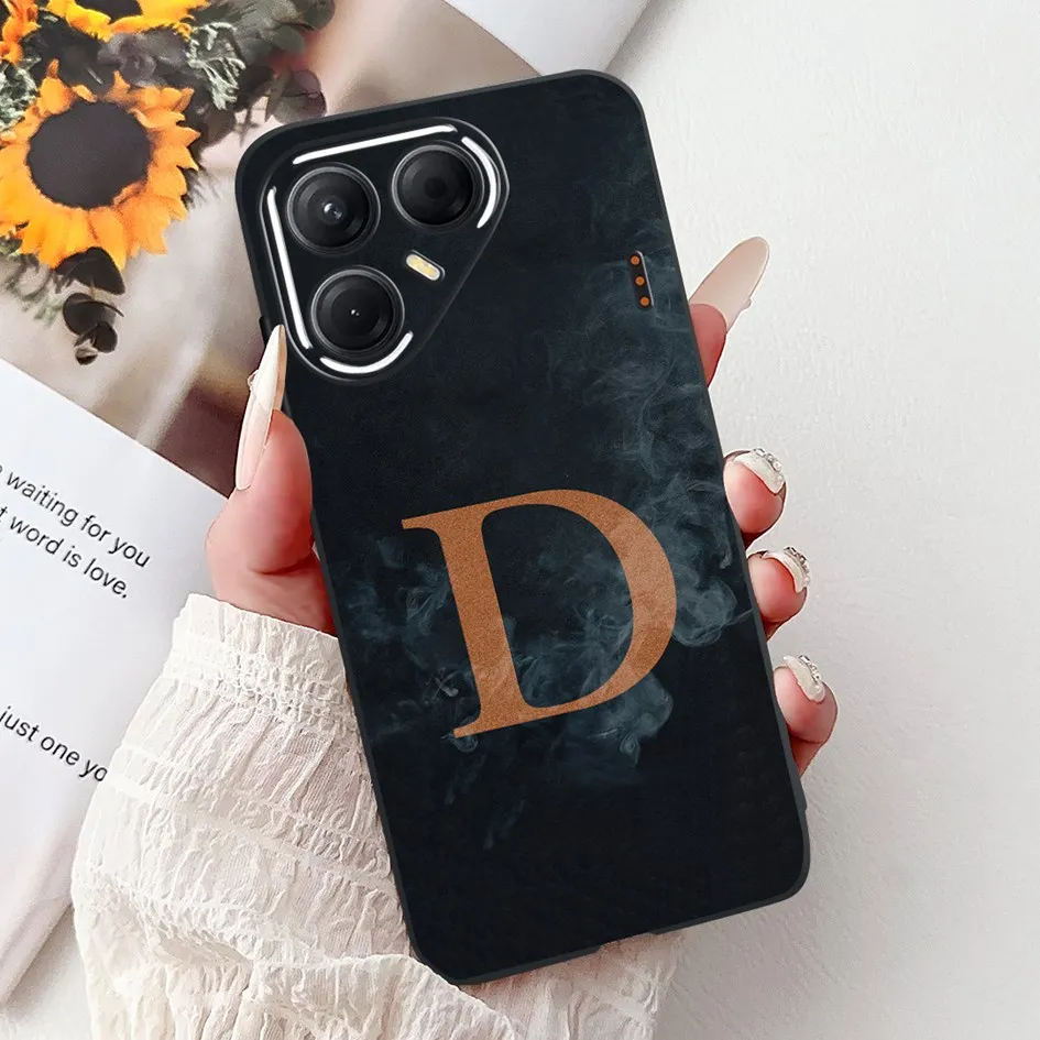 Stylish Silicone Phone Case with Fashion Letter and Flower Design