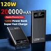 120w 200000mah Power Bank Super Fast Charging Battery High Capacity Digital Display Power Bank For Iphone Samsung Huawei 1