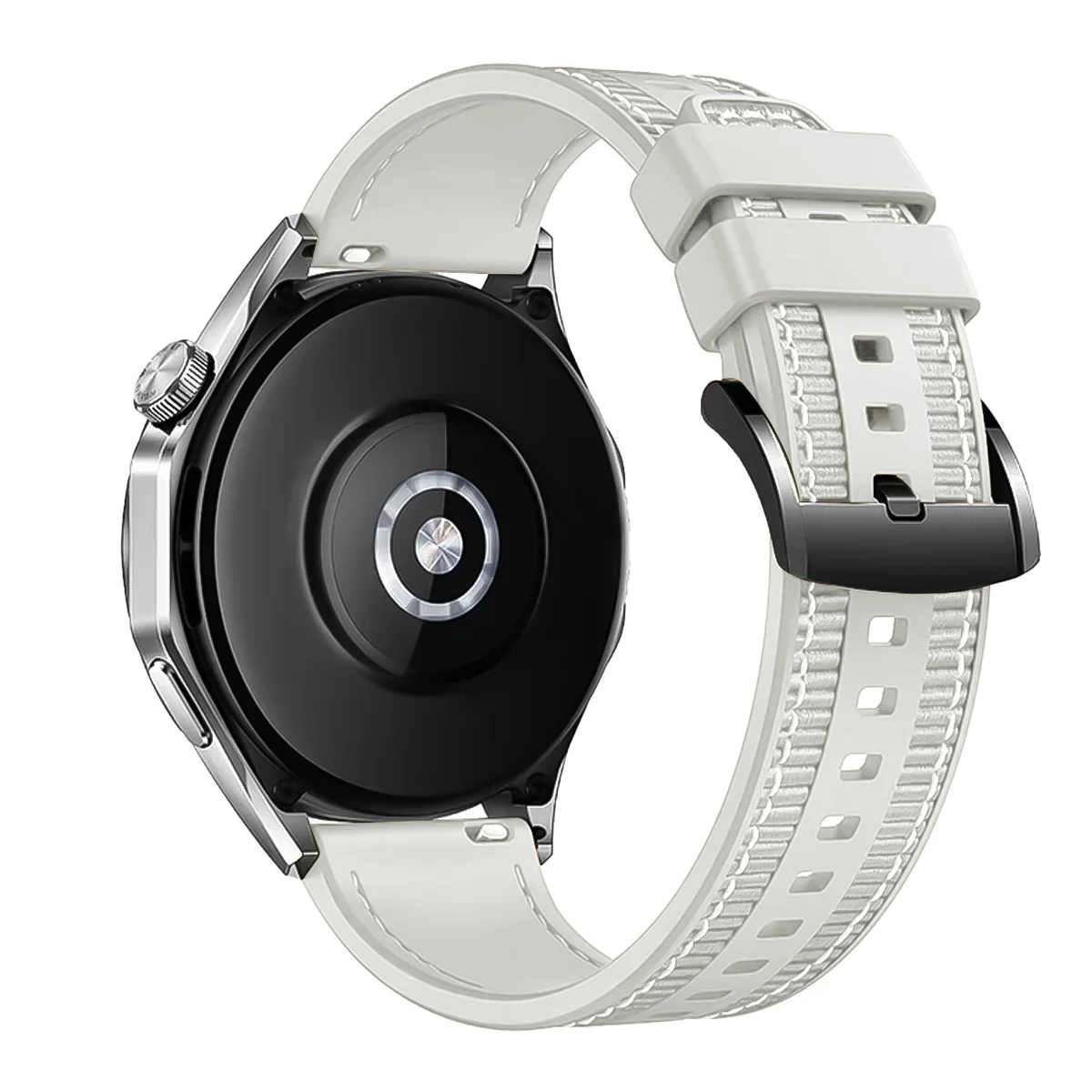 Premium 22mm Silicone & Woven Smartwatch Band - Elegant Strap Accessory