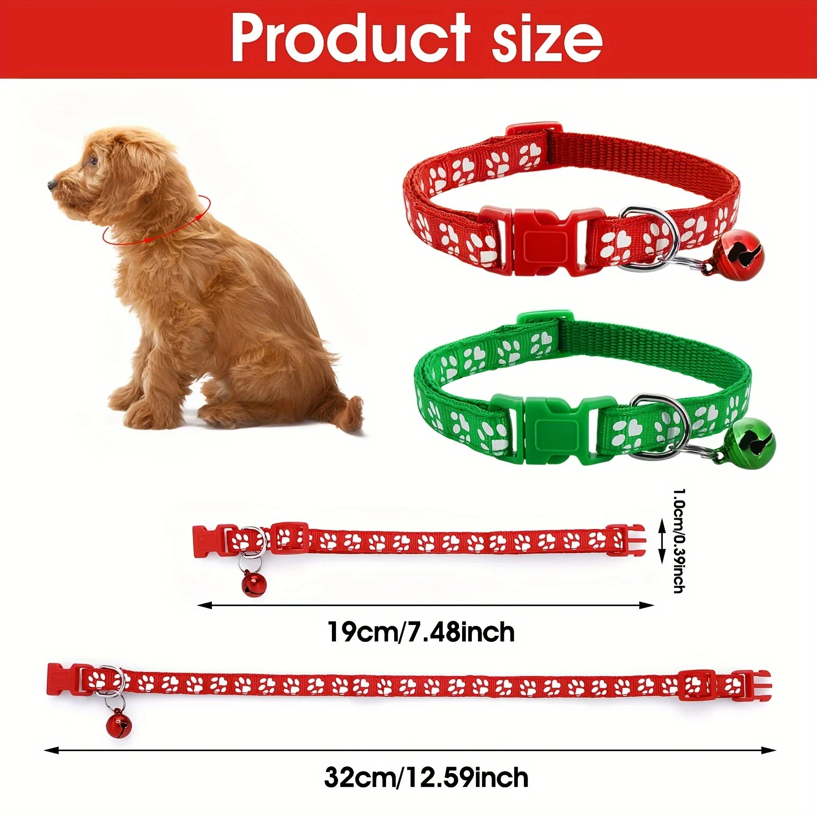 Soft Puppy Collars With Bells Adjustable Id Identification Set_voghion.com