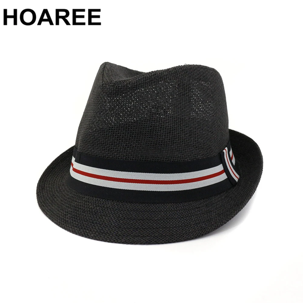 Hoaree Straw Trilby Hat Summer Women 