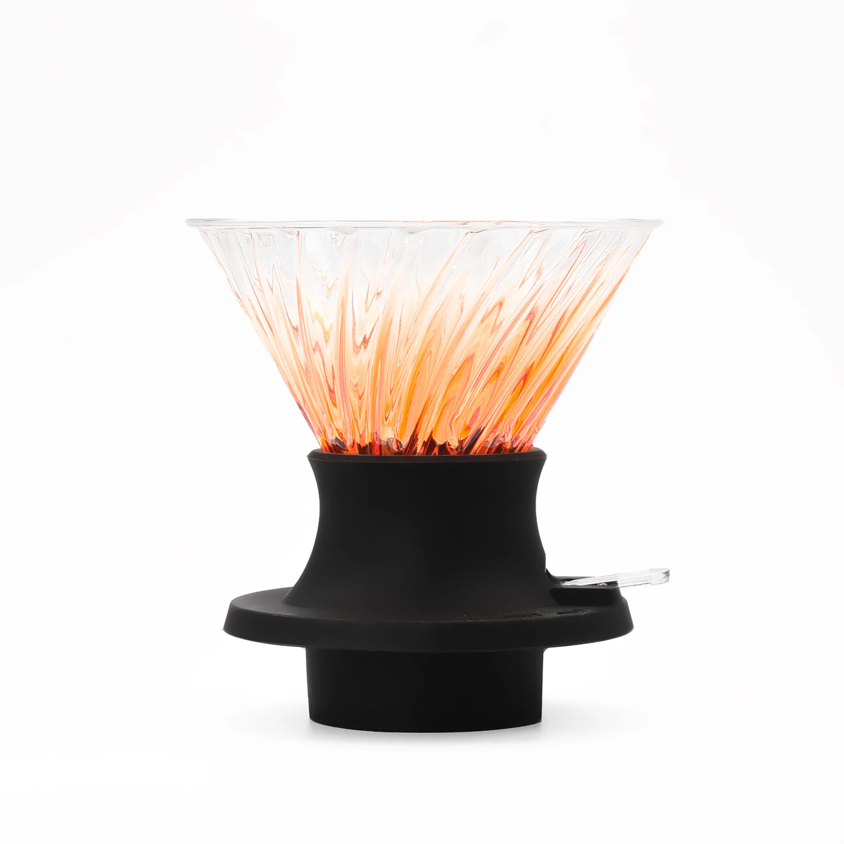 طقم قهوة زجاجي فاخر يدوي