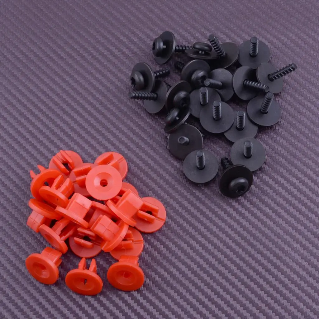 6649923 40 X Car Wheel Arch Side Skirt Screw Grommet Trim Clips Kits