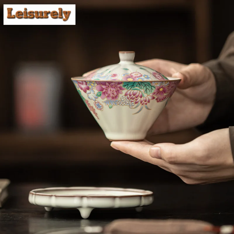 Lard Jelly Small Garden Tea Set Complete Set Vintage Tea Ceremony Set Household Teapot And Tea Cup Set Teaware Ornaments Craft