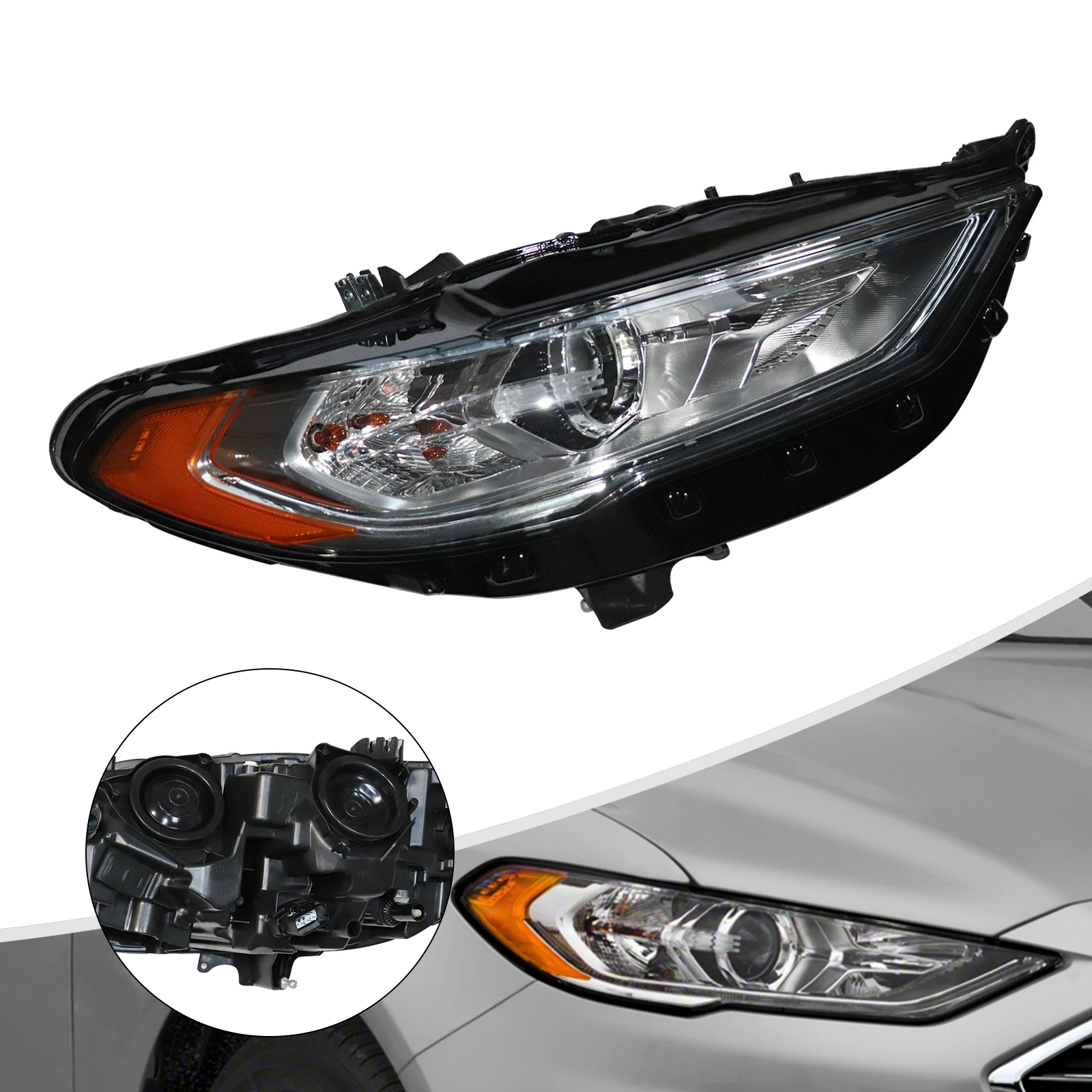 

New Halogen Headlight For Ford Fusion w/o led 2017-2020 Right Passenger Side