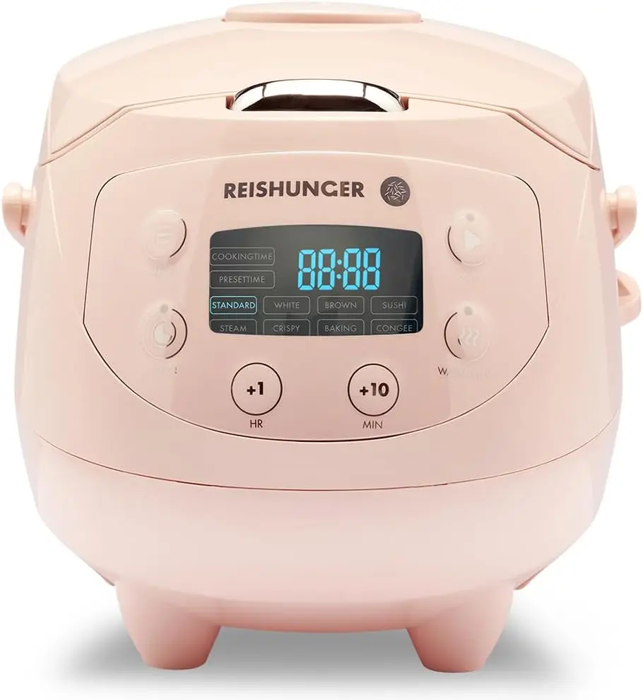 

Mini Rice Cooker & Steamer, Pink with Keep-Warm Function & Timer - 3.5 Cups - Small Rice Cooker steamer cooker
