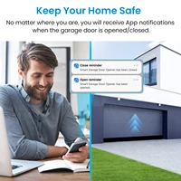 QCSMART ZigBee 3.0 Garage Door Wireless Sensor Opener Controller Tuya Smart Life App Remote Voice Control Google Assistant Alexa - Image 5