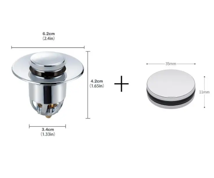 Press Bounce Basin Pop-up Drain Filter Bathroom Shower Sink Filter Plug Hair Extension Bath Plug Kitchen Hardware Accessories sink overflow cover